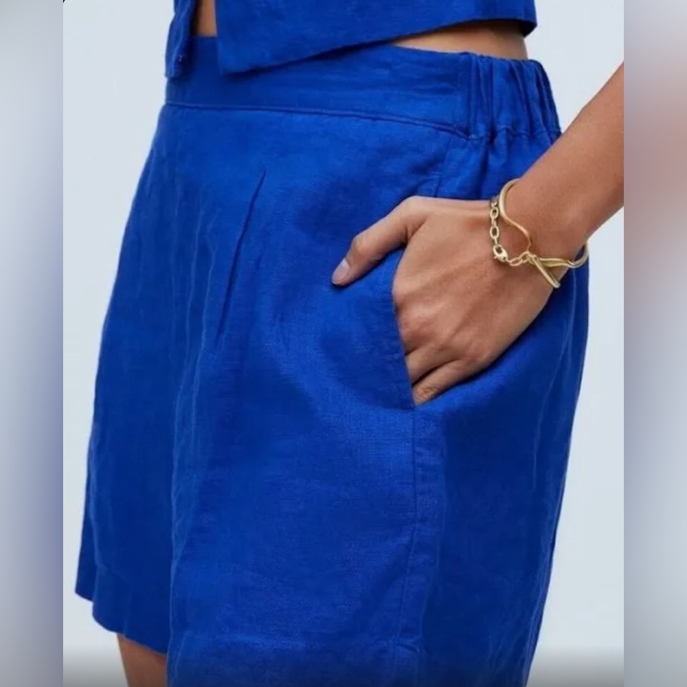XXL Madewell Blue Linen Shorts